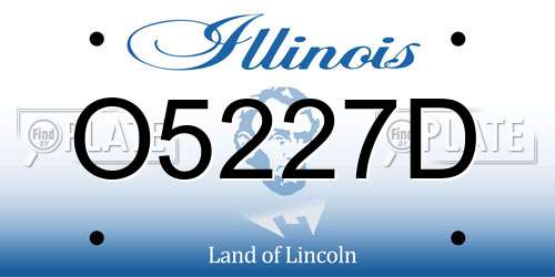 O5227D Illinois License Plate