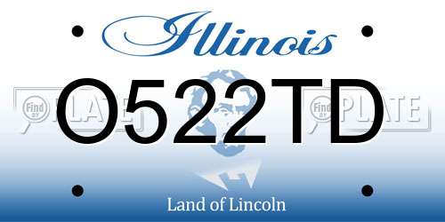 O522TD Illinois License Plate