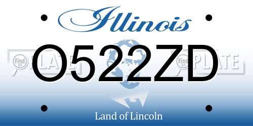 O522ZD Illinois License Plate