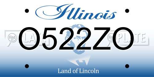 O522ZO Illinois License Plate