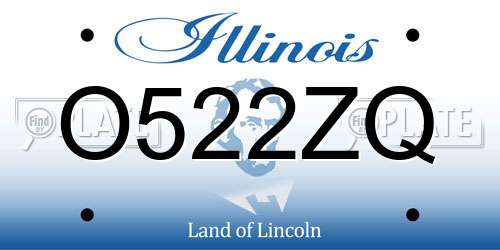 O522ZQ Illinois License Plate