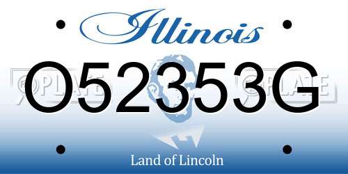 O52353G Illinois License Plate