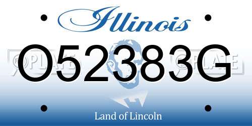 O52383G Illinois License Plate