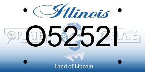 O5252I Illinois License Plate