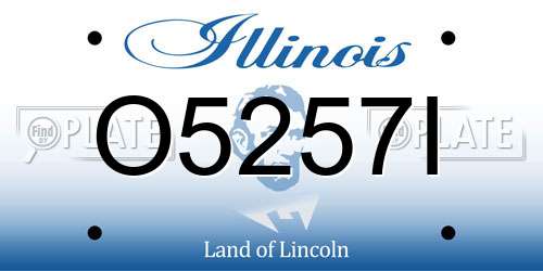 O5257I Illinois License Plate