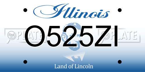 O525ZI Illinois License Plate