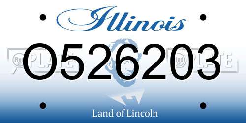 O526203 Illinois License Plate
