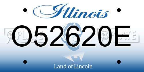 O52620E Illinois License Plate