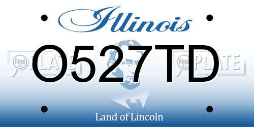 O527TD Illinois License Plate