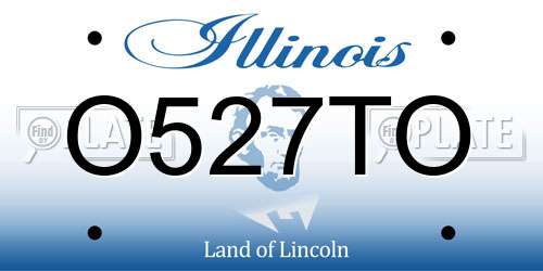 O527TO Illinois License Plate