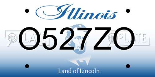 O527ZO Illinois License Plate