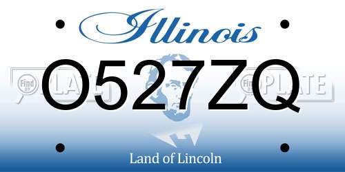 O527ZQ Illinois License Plate