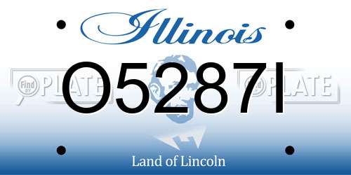 O5287I Illinois License Plate
