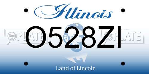 O528ZI Illinois License Plate