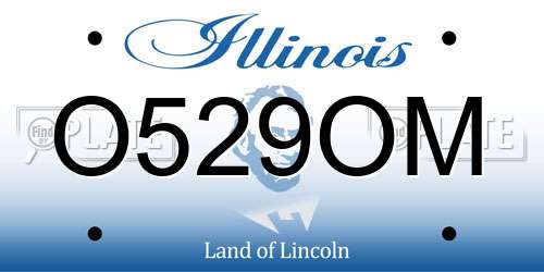 O529OM Illinois License Plate