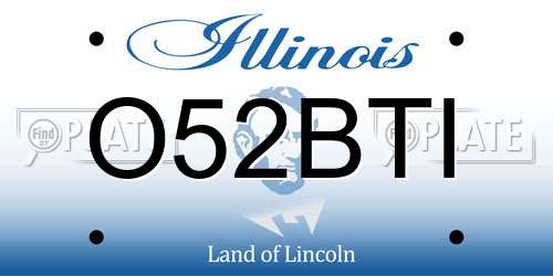 O52BTI Illinois License Plate