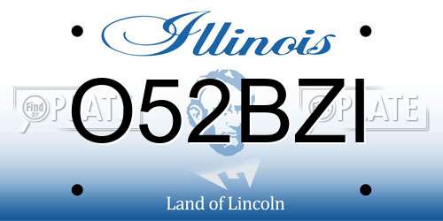 O52BZI Illinois License Plate