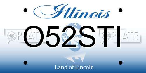 O52STI Illinois License Plate