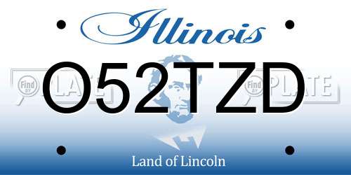 O52TZD Illinois License Plate