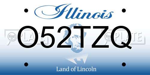 O52TZQ Illinois License Plate