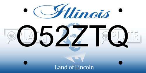 O52ZTQ Illinois License Plate