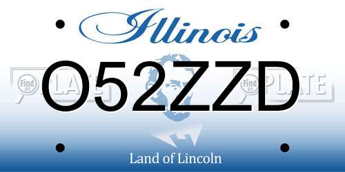 O52ZZD Illinois License Plate
