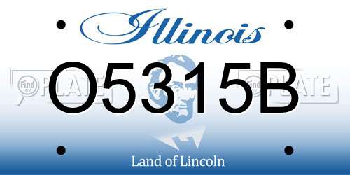 O5315B Illinois License Plate