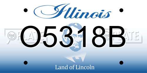 O5318B Illinois License Plate