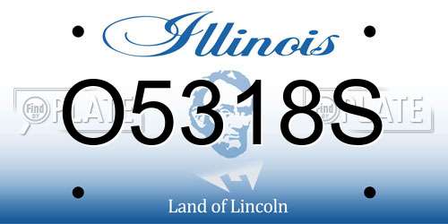 O5318S Illinois License Plate