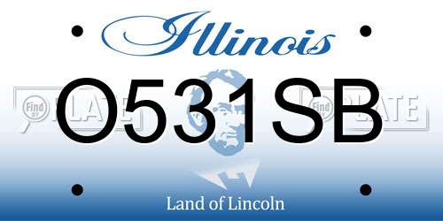 O531SB Illinois License Plate