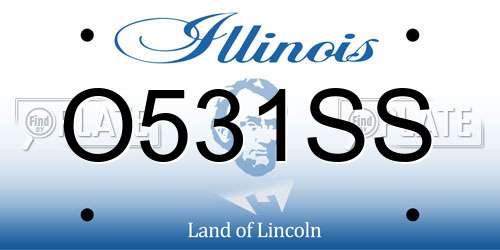 O531SS Illinois License Plate