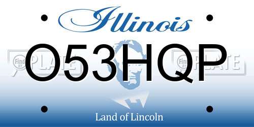 O53HQP Illinois License Plate