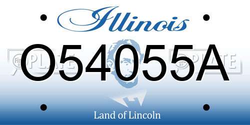 O54055A Illinois License Plate