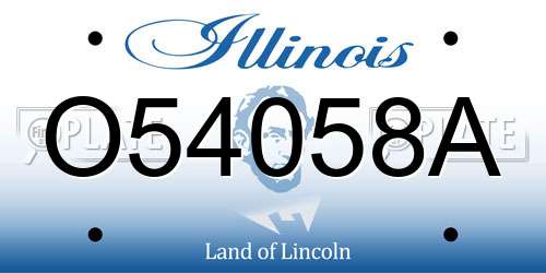O54058A Illinois License Plate
