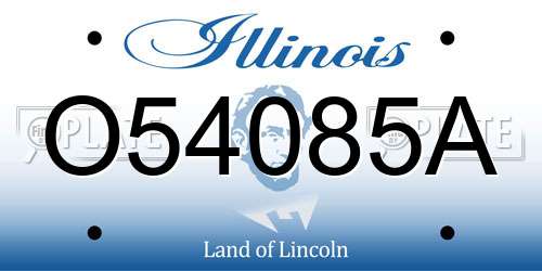 O54085A Illinois License Plate