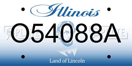 O54088A Illinois License Plate
