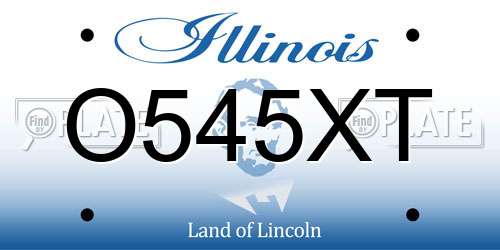 O545XT Illinois License Plate