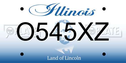 O545XZ Illinois License Plate