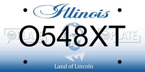 O548XT Illinois License Plate