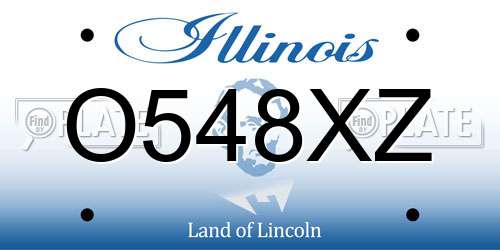 O548XZ Illinois License Plate