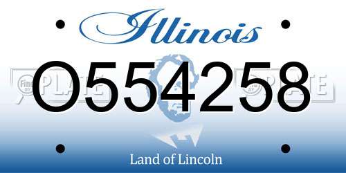 O554258 Illinois License Plate
