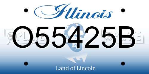 O55425B Illinois License Plate
