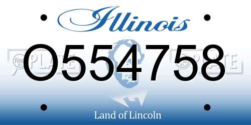 O554758 Illinois License Plate