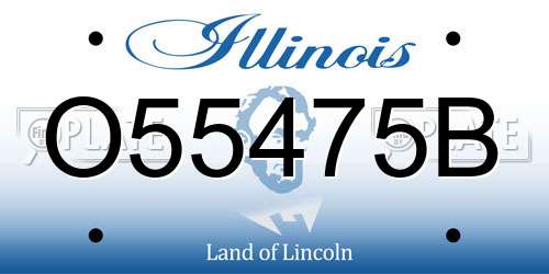 O55475B Illinois License Plate