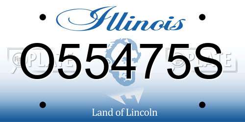 O55475S Illinois License Plate