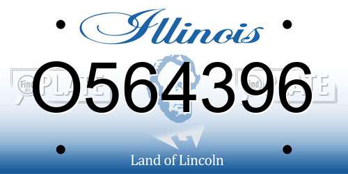 O564396 Illinois License Plate
