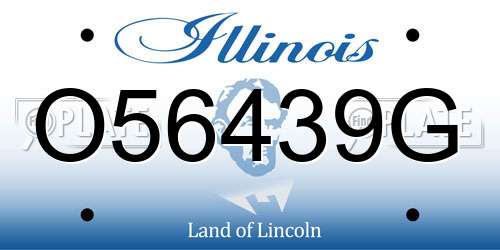 O56439G Illinois License Plate