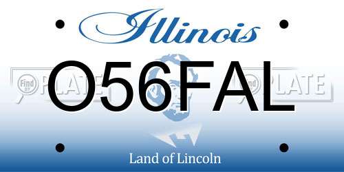 O56FAL Illinois License Plate