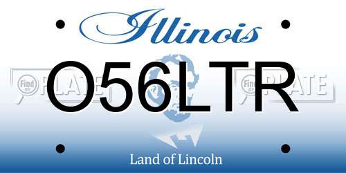 O56LTR Illinois License Plate