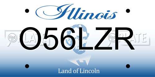 O56LZR Illinois License Plate